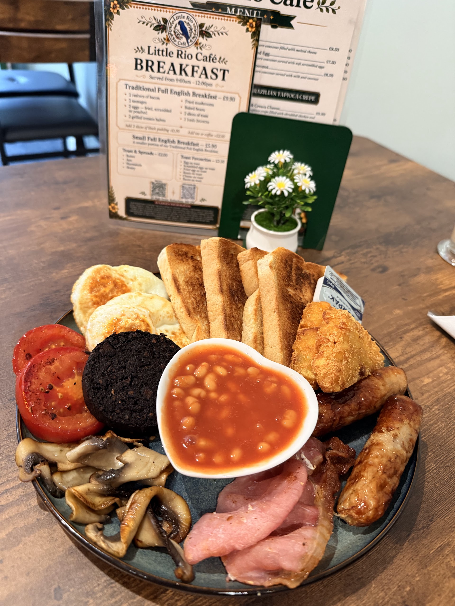 Breakfast plate at Little Rio Café